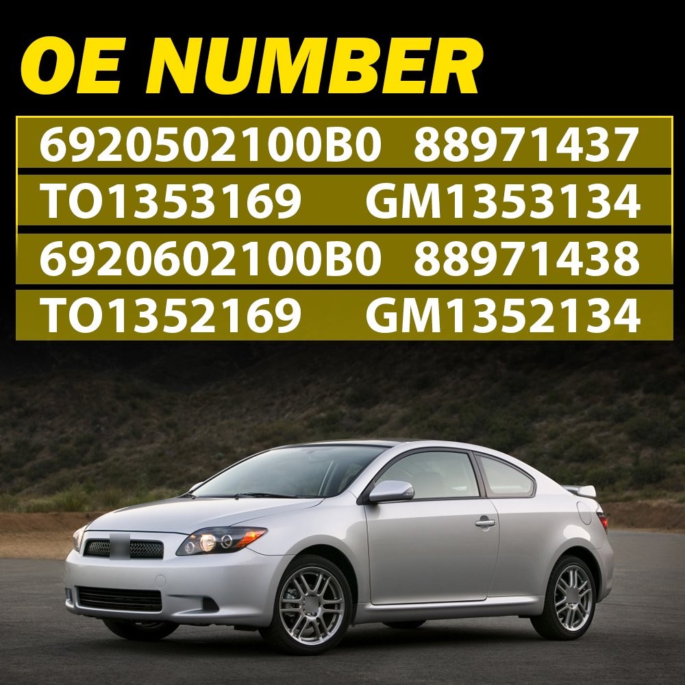 Door Handle Set For 2003-2008 Toyota Corolla Front or Rear Black Plastic 2-Pcs E