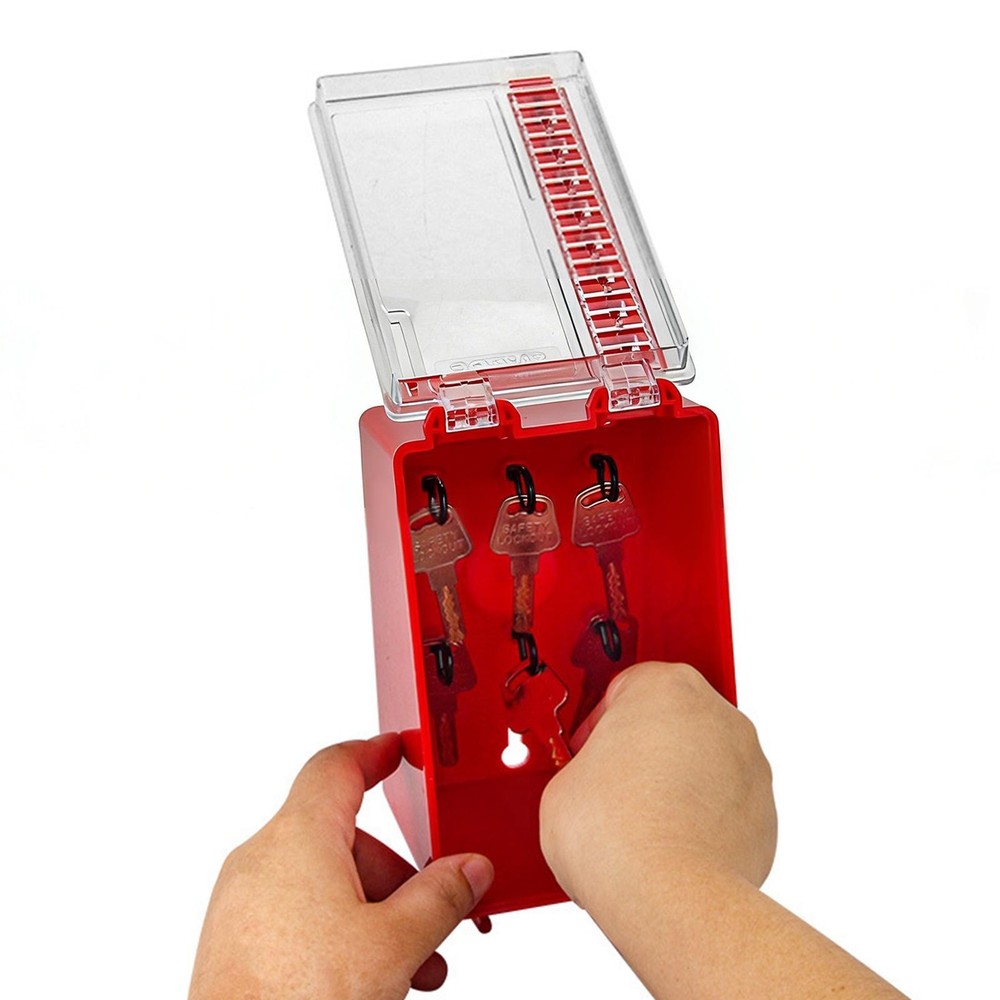 Lockout Tagout Lock Box Dustproof Durability with Transparent Panel