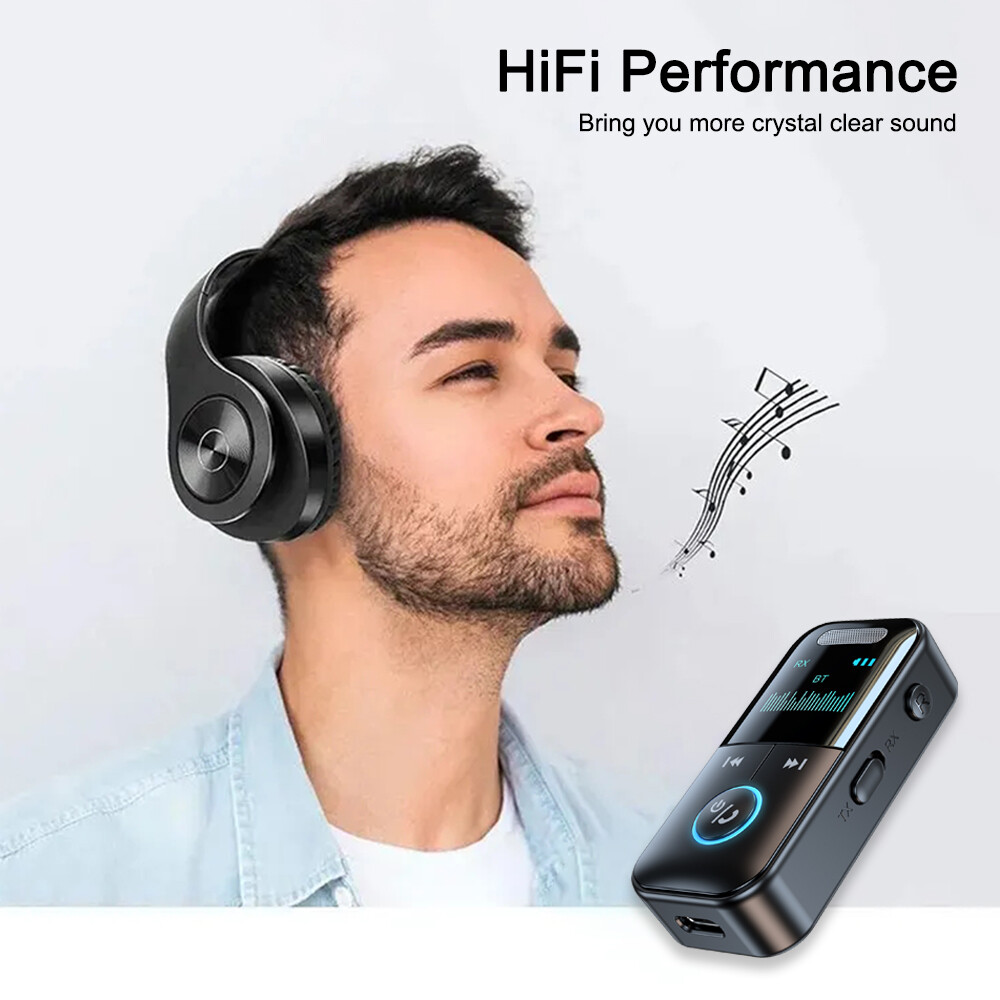 Wireless Bluetooth Transmitter Receiver MP3 Player Car Audio 3.5mm AUX Adapter