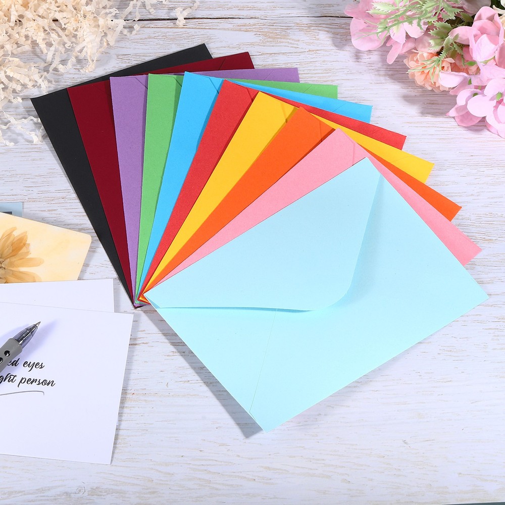 50Pcs Mini Envelopes, Tiny Pockets Gift Card Business Card Envelope, Pink