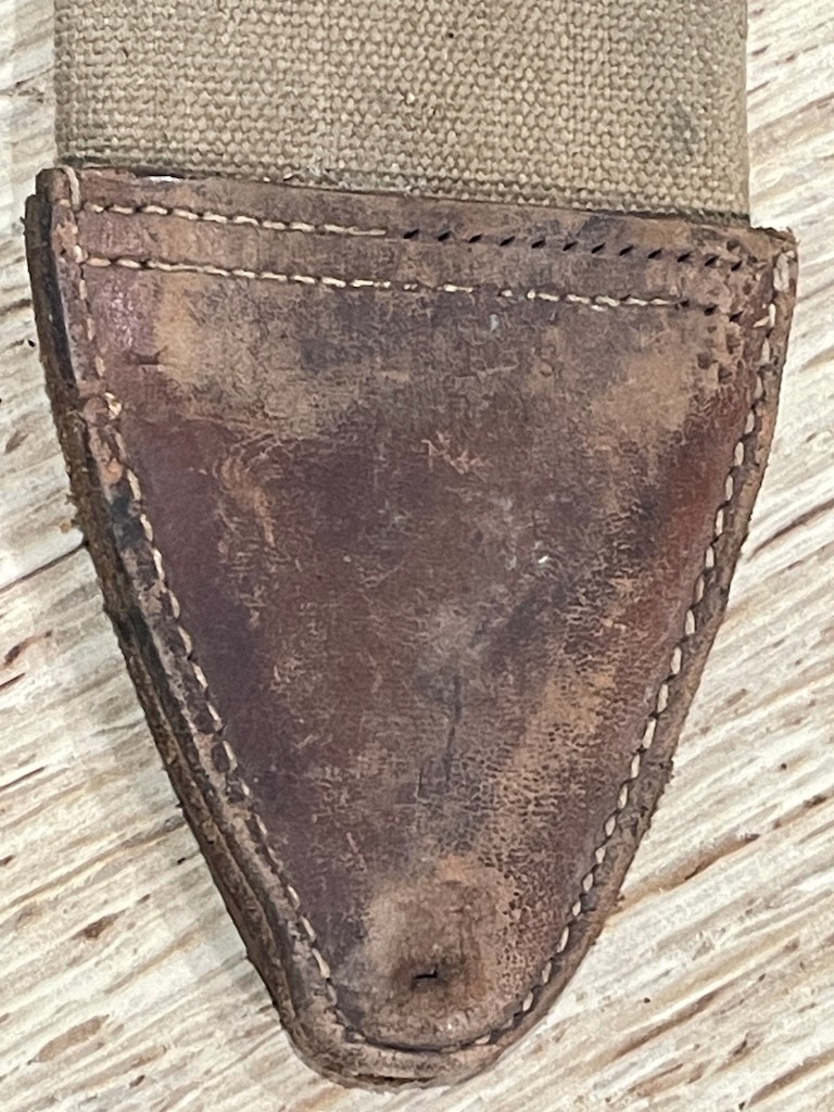 WWI M1917 Bolo Knife Scabbard US USGI sheath 1918 A-K-CO Canvas Leather R.H.S.