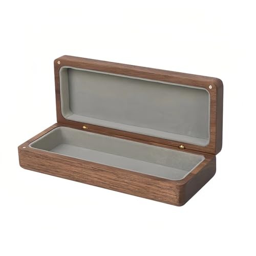 Handcrafted Solid Wood glasses case hard shell - Magnetic Closure, Black Walnut