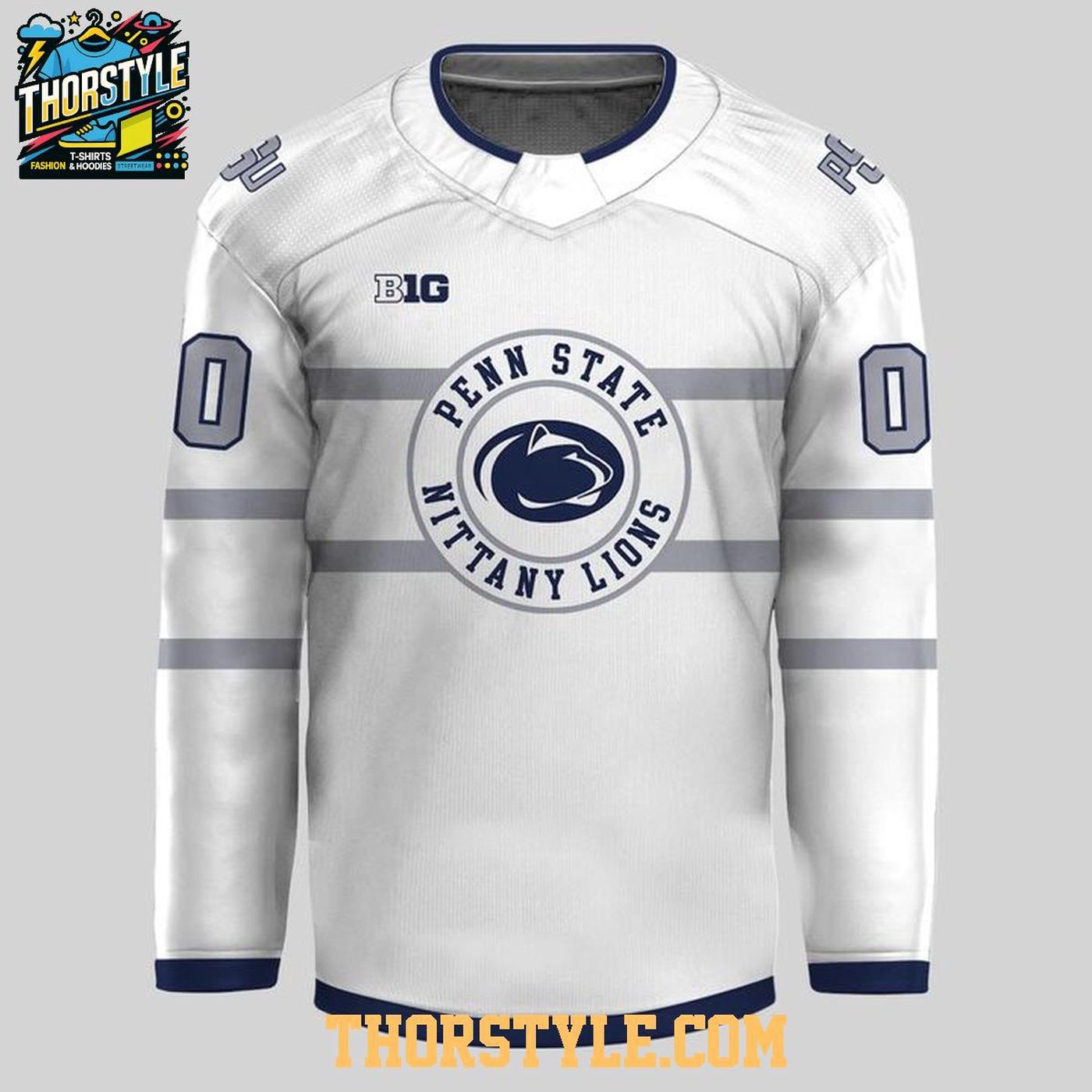 Personalized Penn State Nittany Lions Throwback Night 2026 White Hockey Shirt