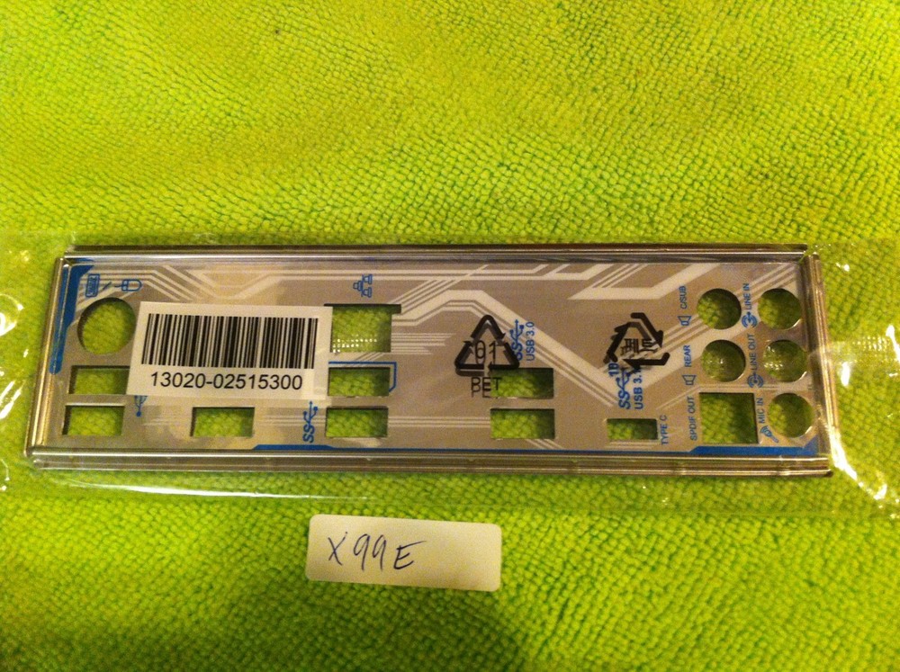 ASUS IO SHIELD for ASUS X99E , X99-E ,SILVER CLASS-A