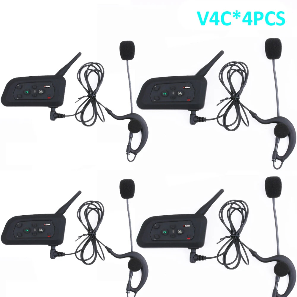 4 Users Referee Intercom Headset V4C Full Duplex Bluetooth Headphone Interphone