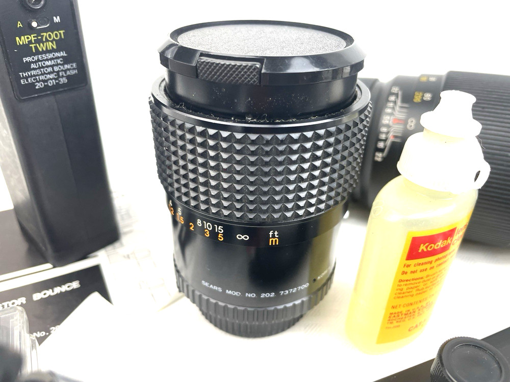 Camera Accs. Bundle 4 Lens, Exposure Meter , Strap, Flash, Bracket, LIST Below!!