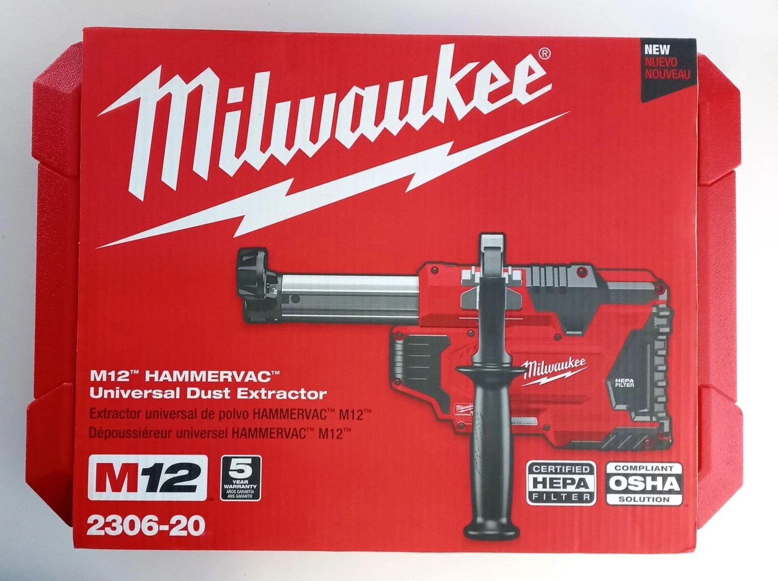 Milwaukee M12 HAMMERVAC Universal Dust Extractor (tool & case only) 2306-20