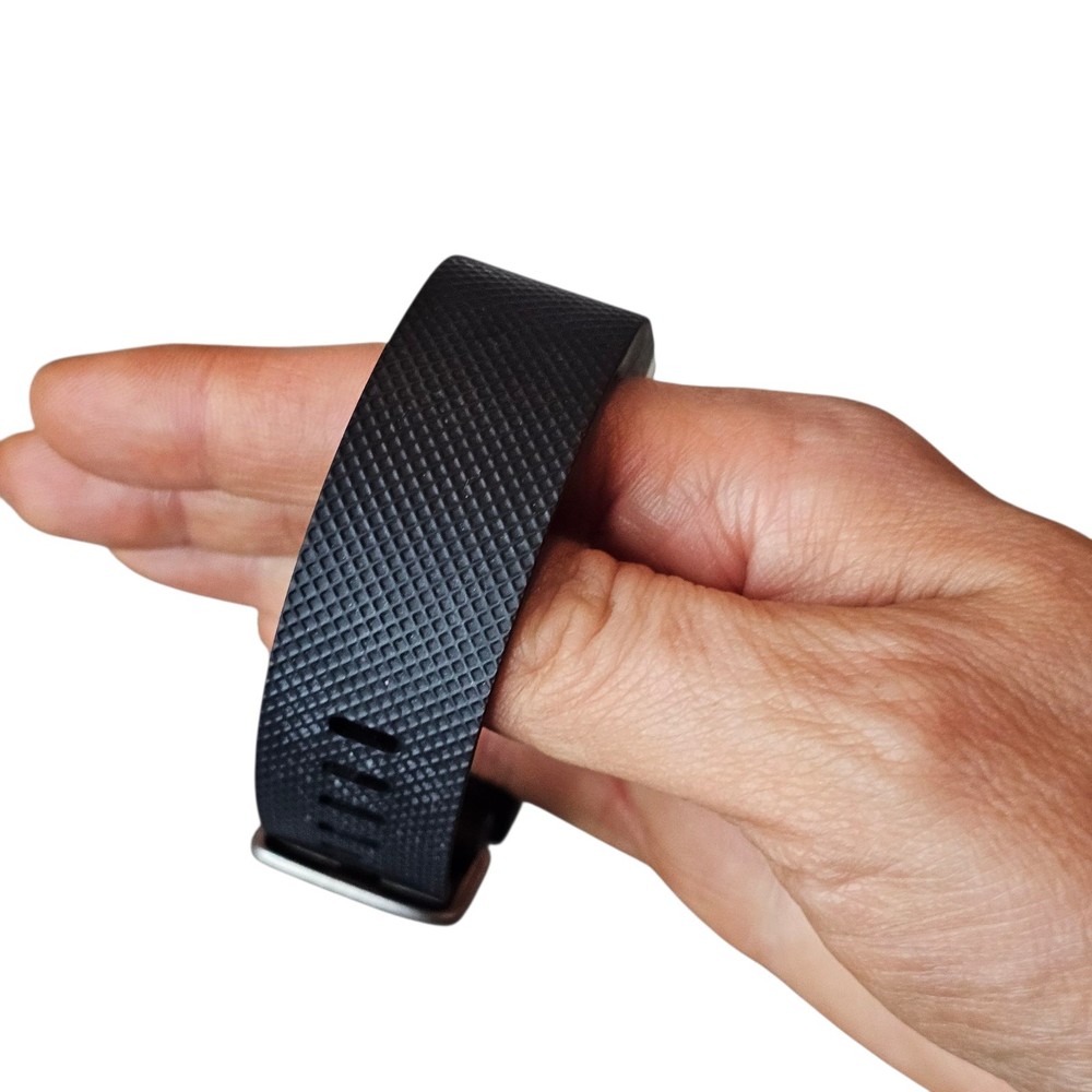 Fitbit Charge HR Wireless Activity Wristband - Size Large - Black UNTESTED