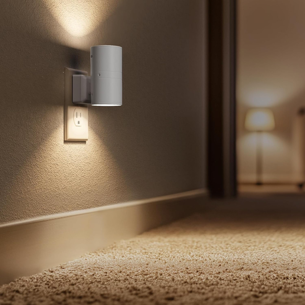 LED Night Light Plug In Dusk To Dawn Sensor Dimmable Soft White 3000K 2 Pack