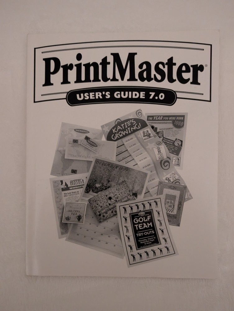 PrintMaster Premier 7.0 Windows Graphics Desktop Publishing Software Computer