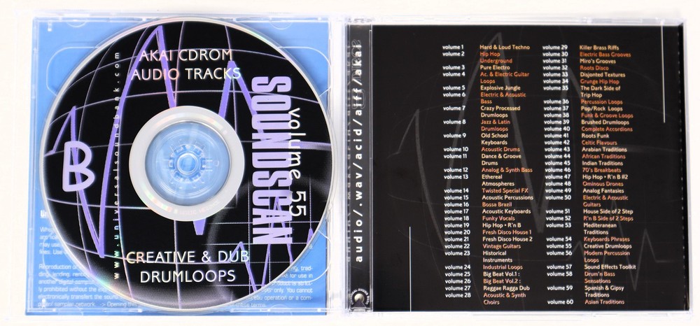 USB Soundscan 55 Creative & Dub Drumloops Akai Sample/Sound Library/Sampling CD
