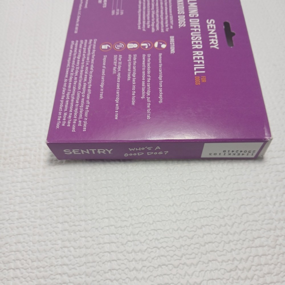Sentry Portable Calming Diffuser Refill for dogs.