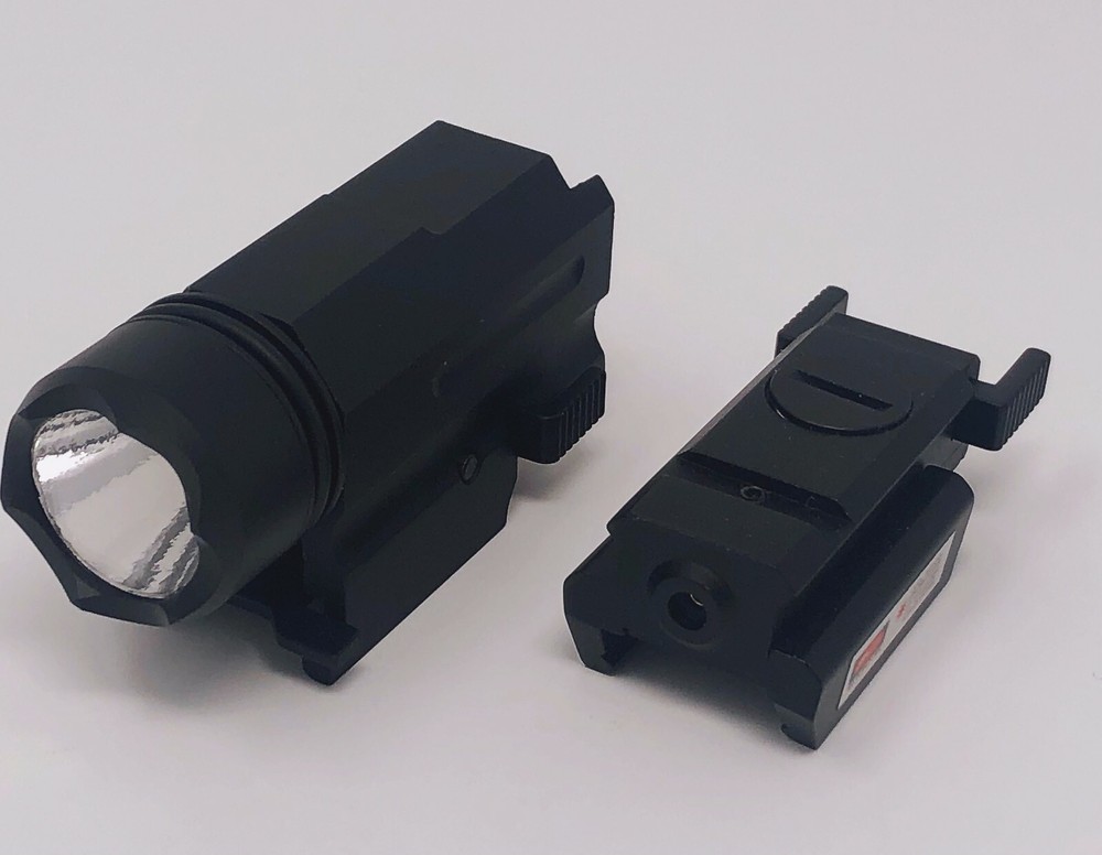 Pistol Low Profile Compact Red Dot Laser Sight and Flashlight Combination