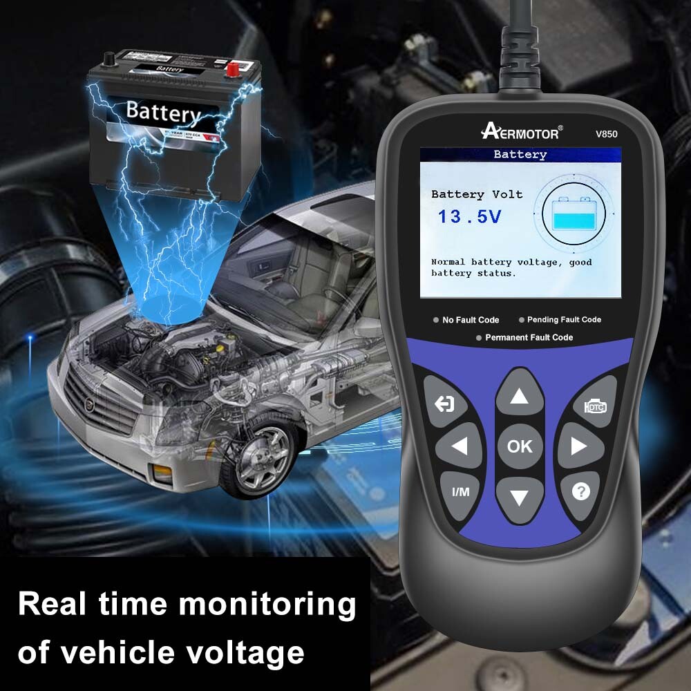 V850 OBD2 CAN OBDII Scanner Code Reader Car Diagnostic Scan Tool Check Engine