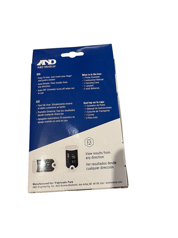 A&D Fingertip Pulse Oximeter AND