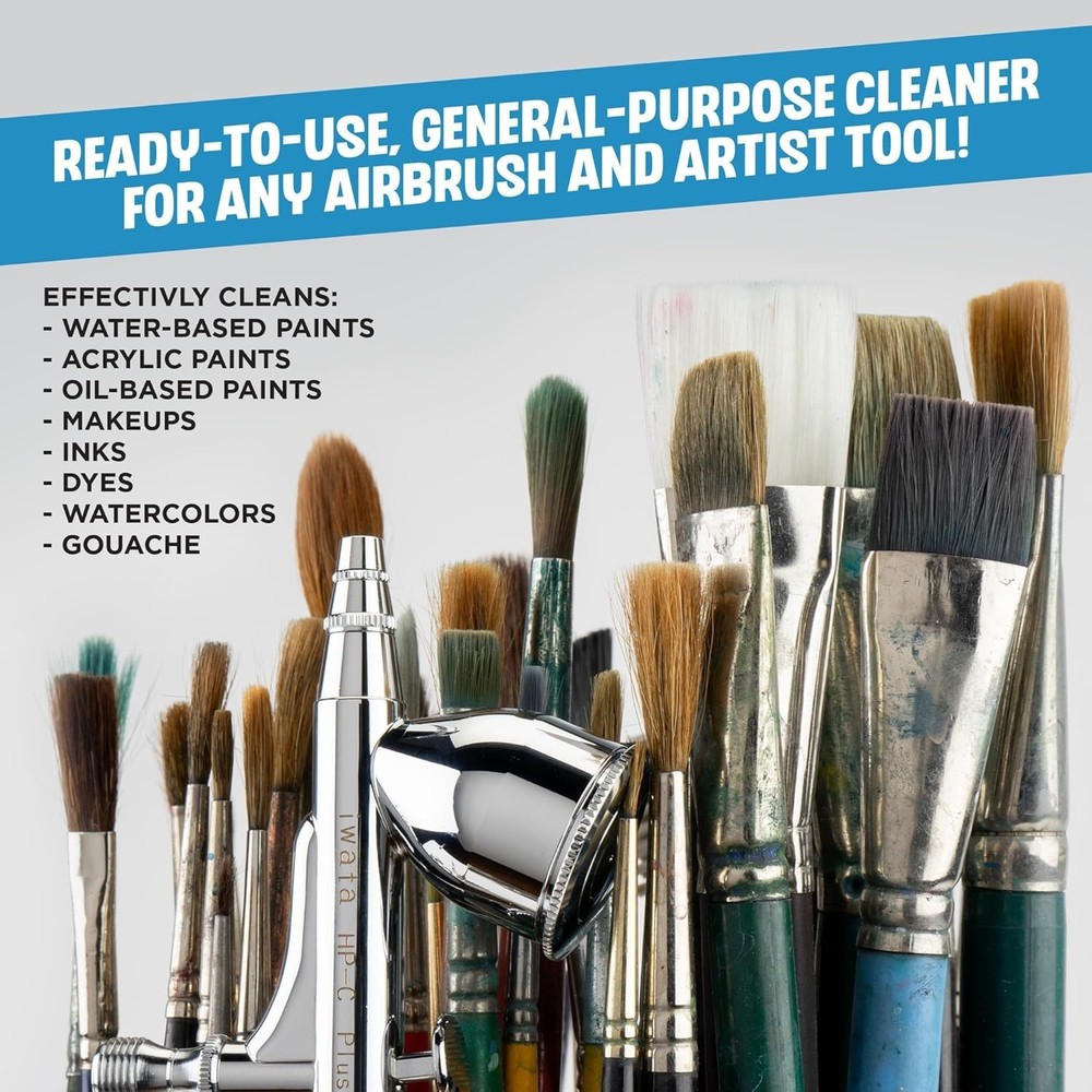 Medea Airbrush Cleaner 8oz – Biodegradable Solution for Pristine Paint Tools