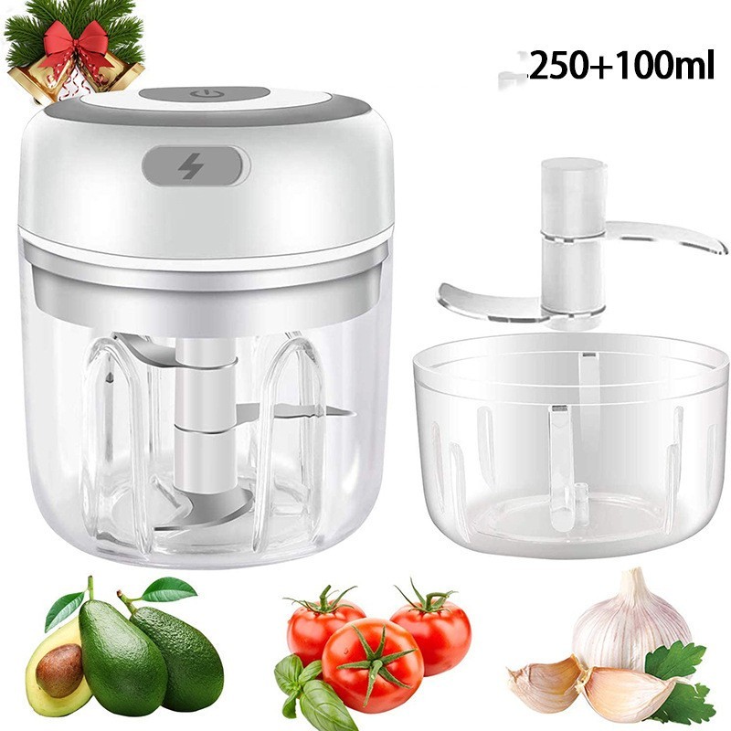 Mini Electric Garlic Chopper USB Charging Ginger Masher Machine Sturdy Durable C