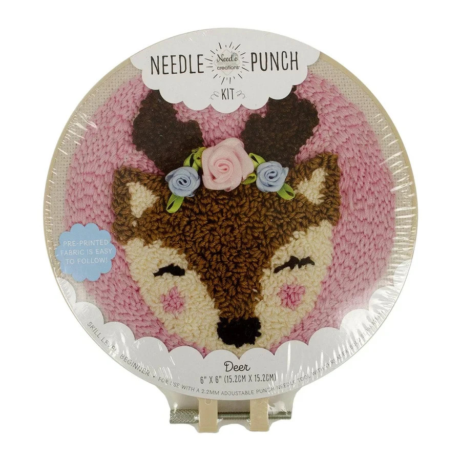 Needle Creations Punch Needle Kit 6" Hoop - "Deer"