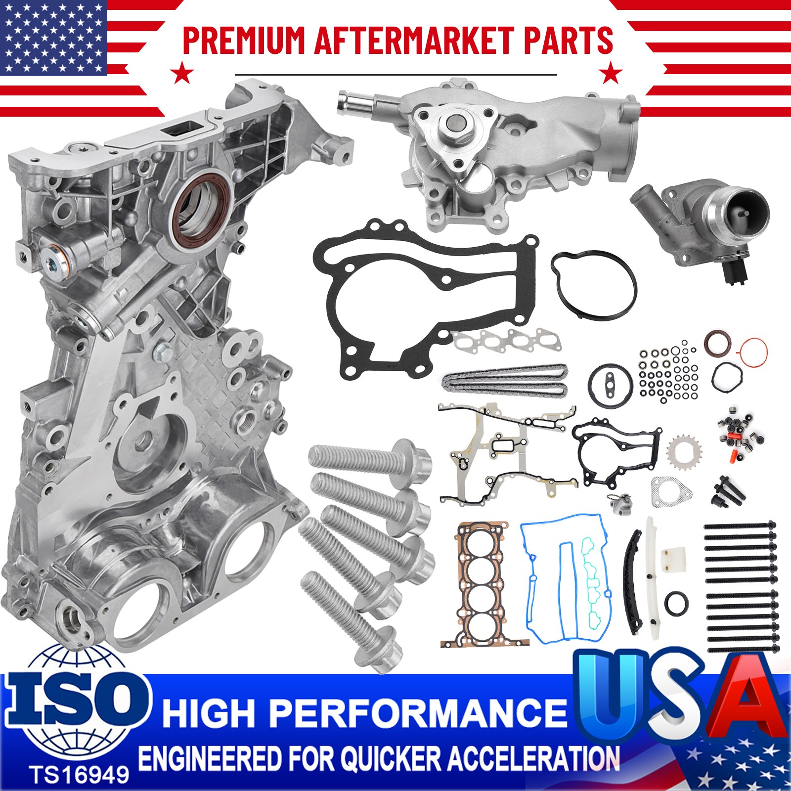 Timing Chain Head Gasket Oil Pump Kit for 2011-2016 Chevy Sonic Cruze Buick 1.4L
