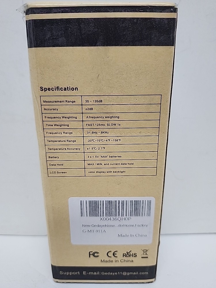 Gedaye Sound Level Meter Model MT-911A
