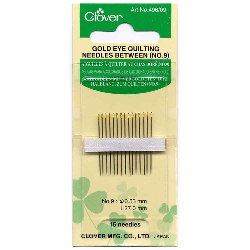 Clover Gold Eye Quilting Needles (No.9) (15pk)