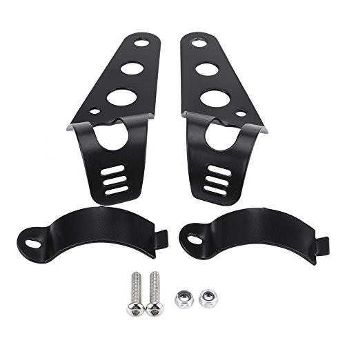 35-43mm Fork Headlight Mounting Bracket,  Universal Motorcycle Headlight Black