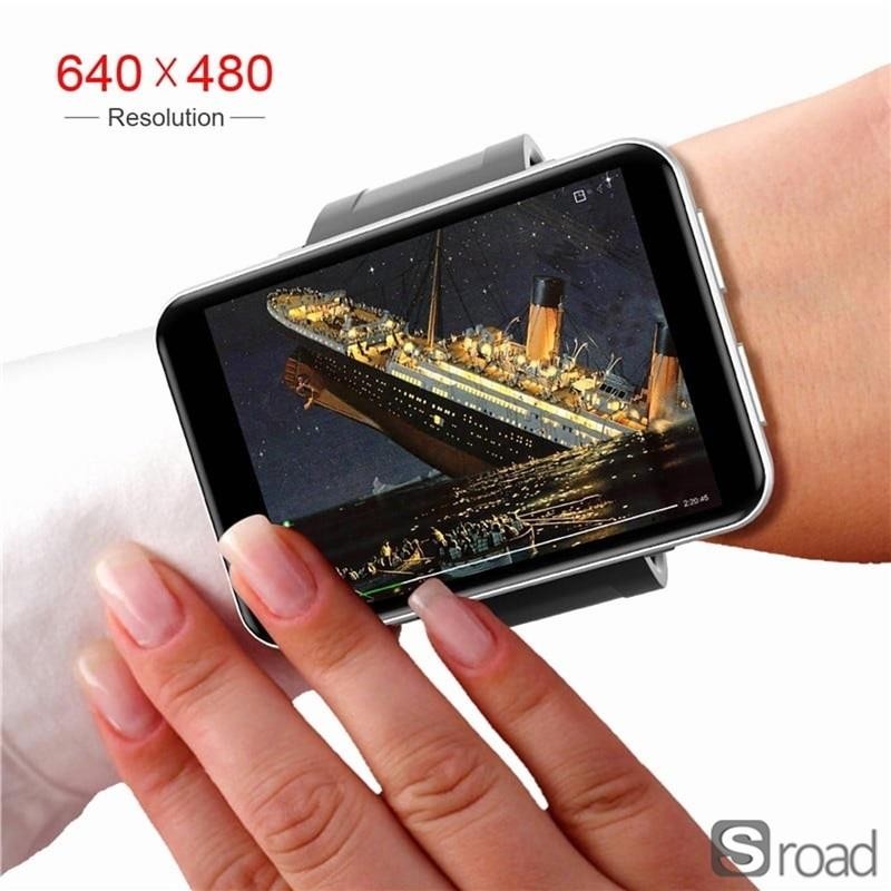 Android Smart Watch 2.86" IPS Screen 5MP Camera NFC GPS WiFi Bluetooth