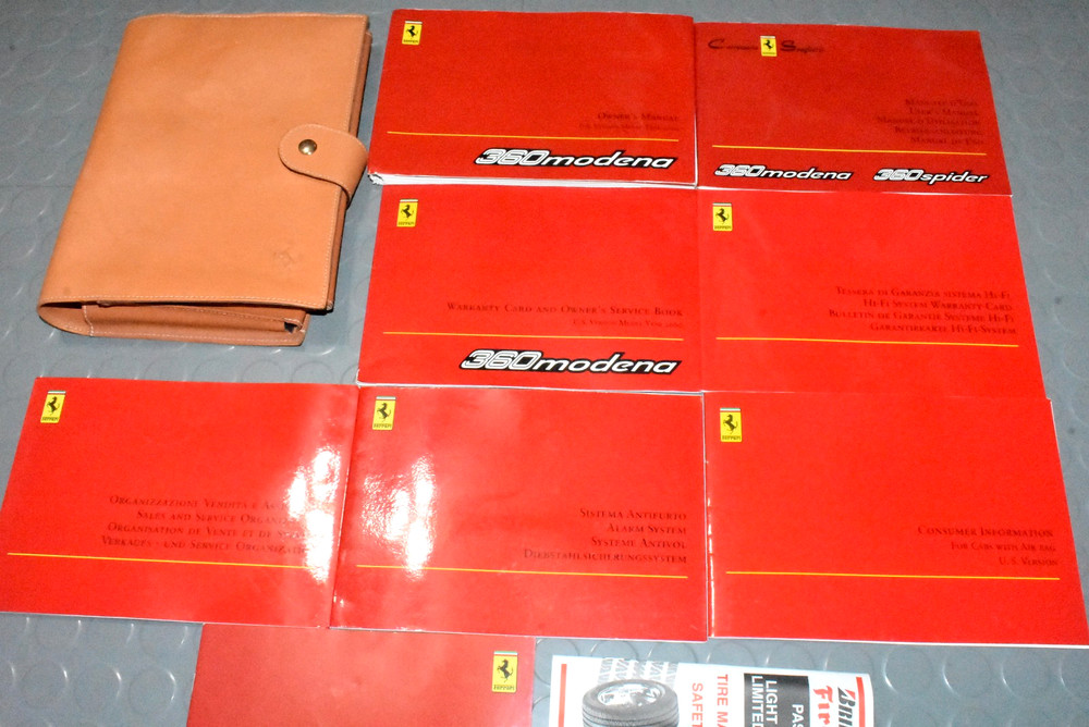 2000 Ferrari 360 Modena Owners Manual - SET