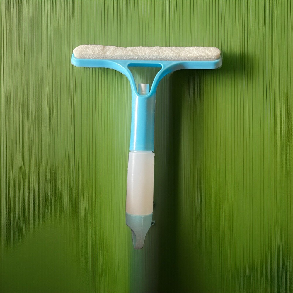 1PC Window Squeegee Cleaner Window Wiper Microfiber Scrubber with Spray Head