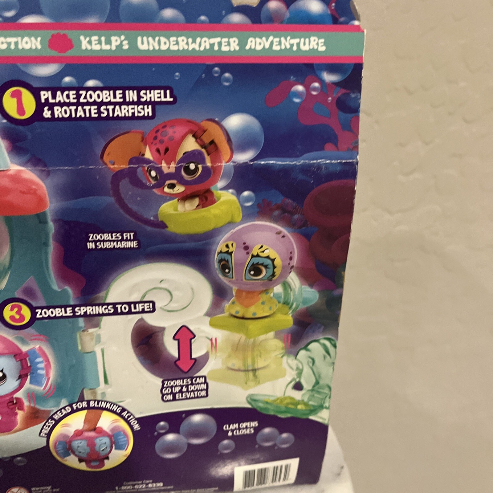 Zoobles Kelps Underwater Adventure Spring to Life toy playset girls Complete