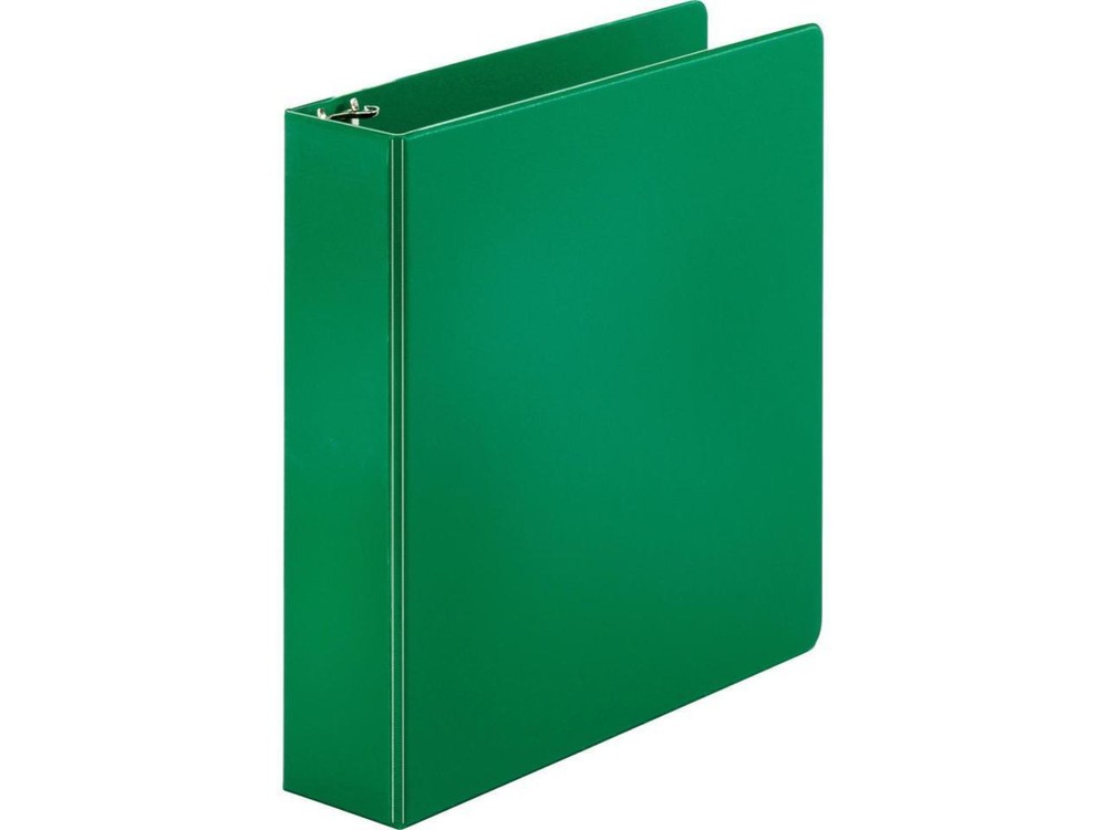 Business Source Round Ring Binder 2" Capacity 11"x8-1/2" Green 28558