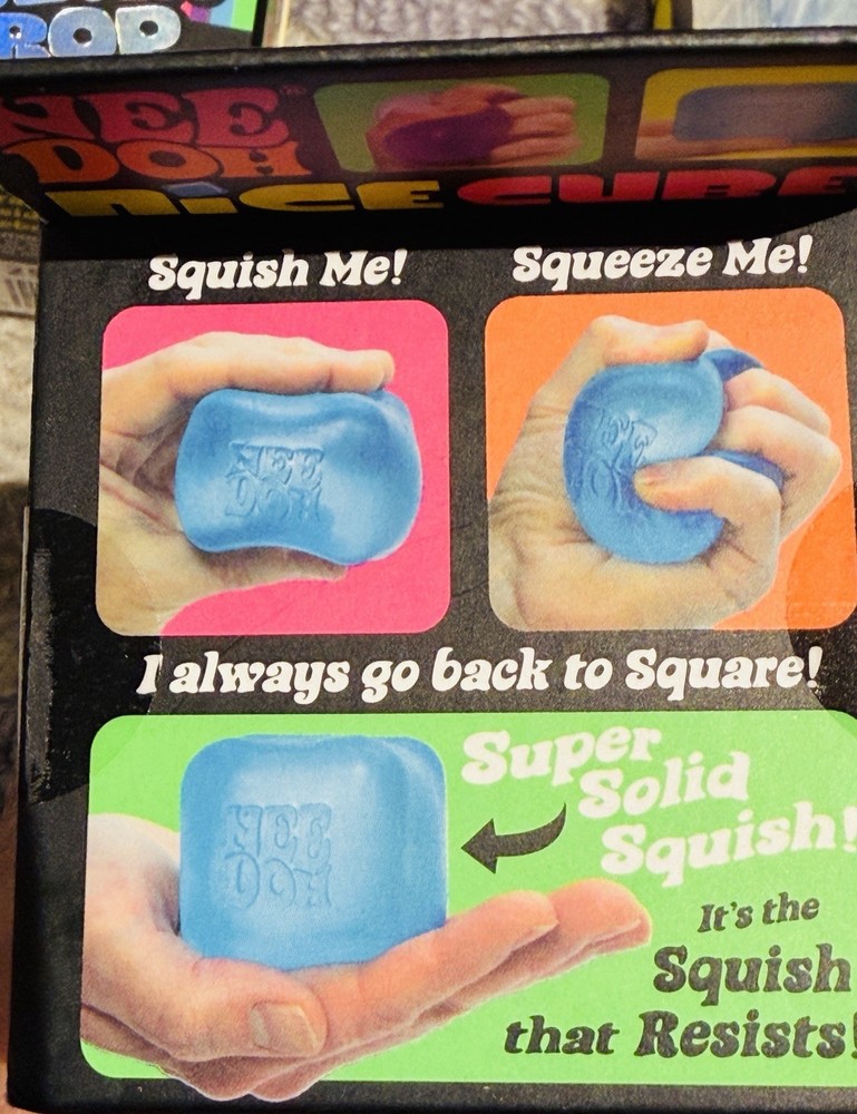 RARE Nee Doh BUNDLE Dream Drop+ Nice Ice Baby+ Nice Cube Super Solid Squish
