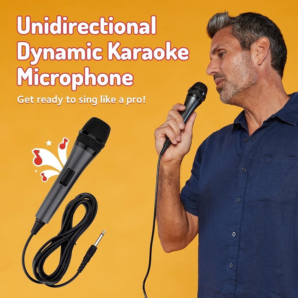 Wired Karaoke Microphone Black