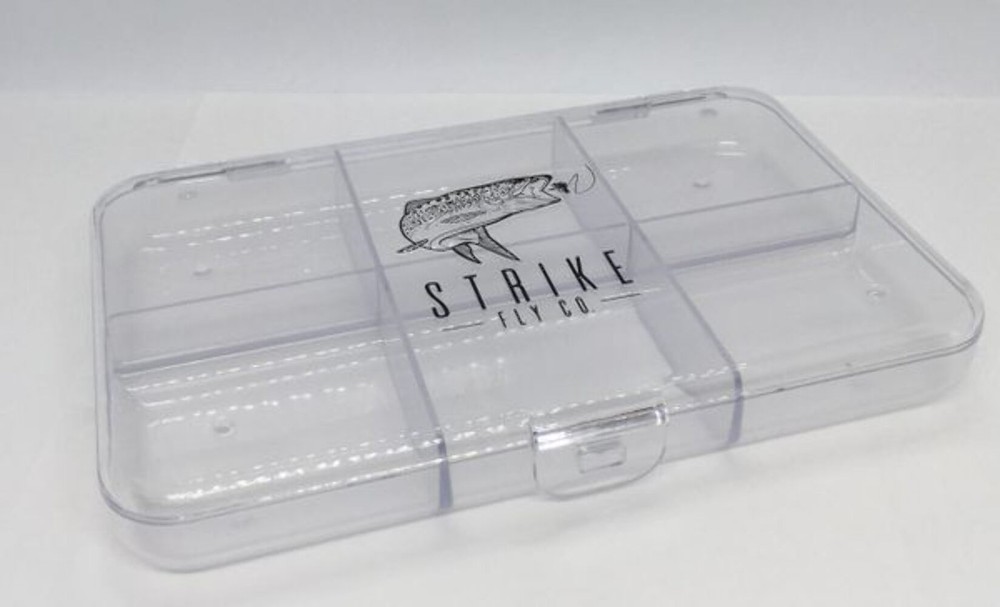 Large Clear 6 Compartment Fly Box