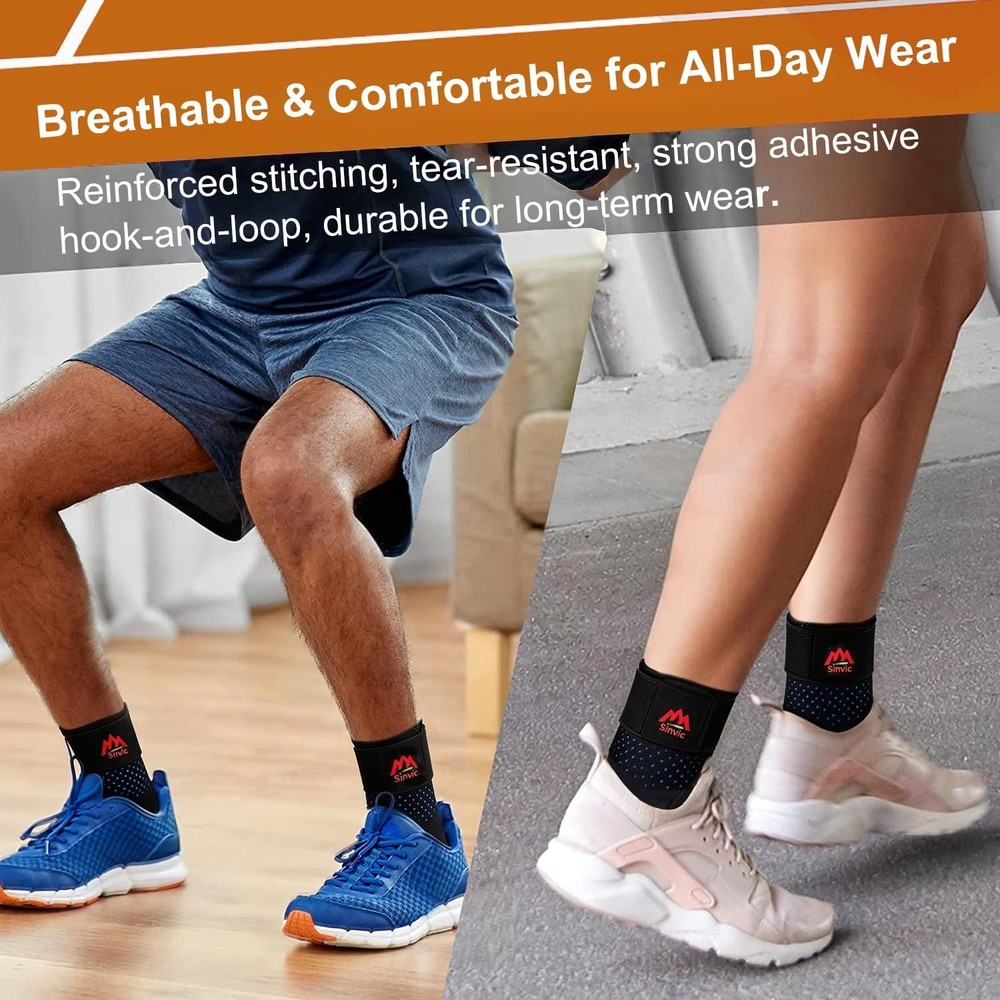 2 Packs Adjustable Ankle Brace for Sprained Ankle- Stabilizes Joints, Prevent...