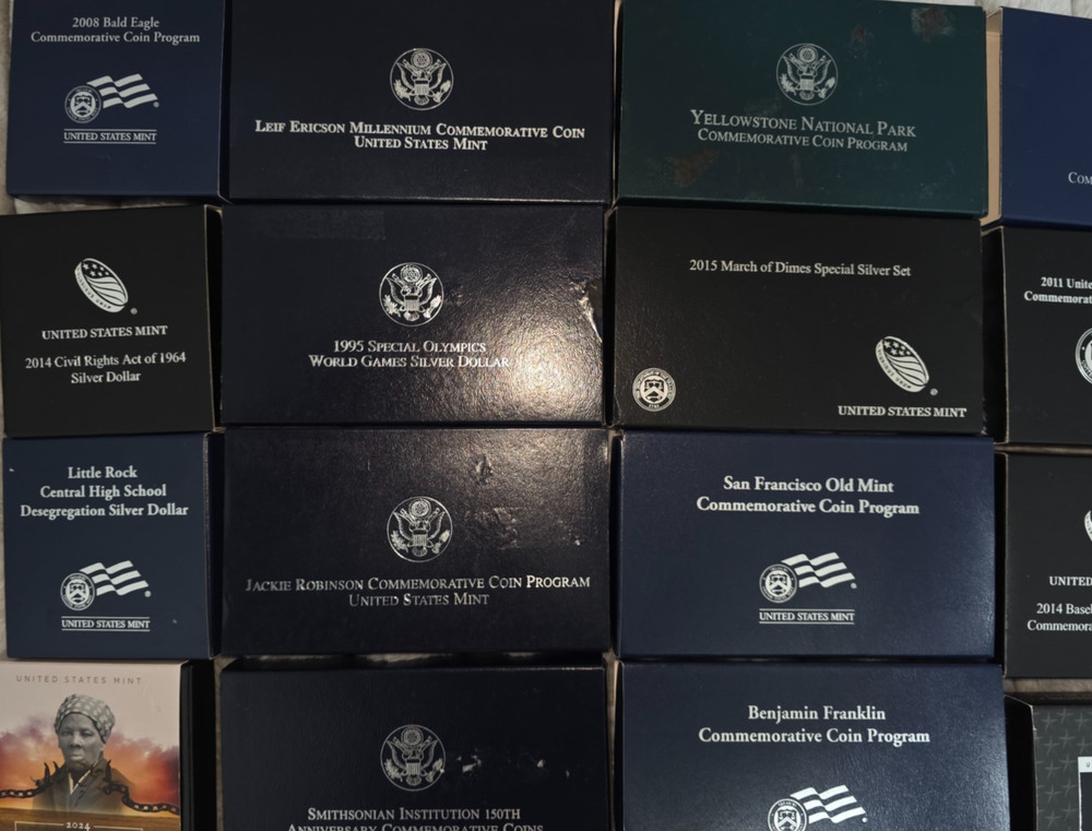 (20) Empty Assorted US Mint Boxes with COAs