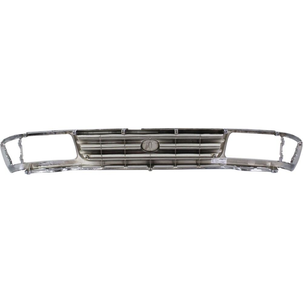 Grille For 1993-1998 Toyota T100 Chrome Shell with Black Insert Plastic
