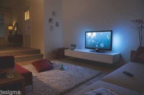 Blue LED strip light for 40" 55" 60" TV ambient 8ft with remote & AC power