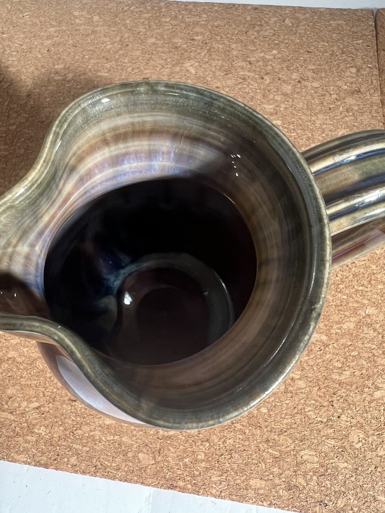 Gregg Olson Studio Stoneware Pitcher. Signed. 6” High