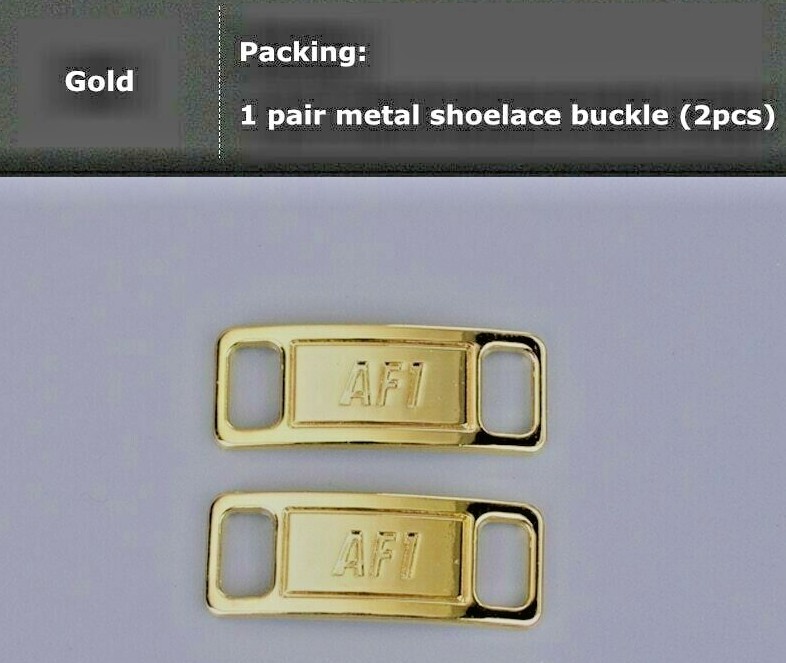 Nike AF1 Replacement Lace Tags Shoe badge Gold Air Force Ones Dubraes ⚡️BEST USA