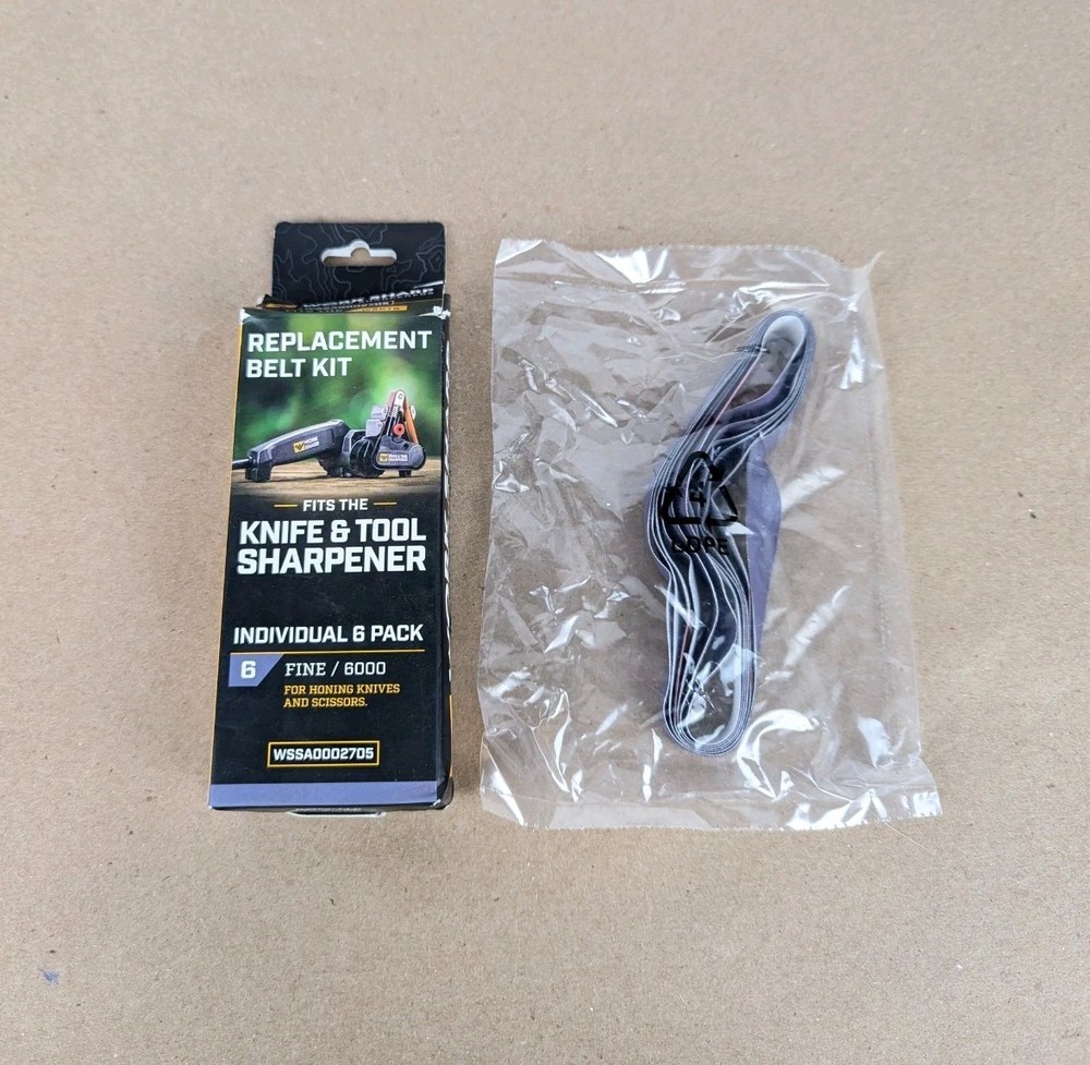 NEW Work Sharp Knife & Tool Sharpener 6000 Fine Grit 6 Pack Replacement Belt Kit