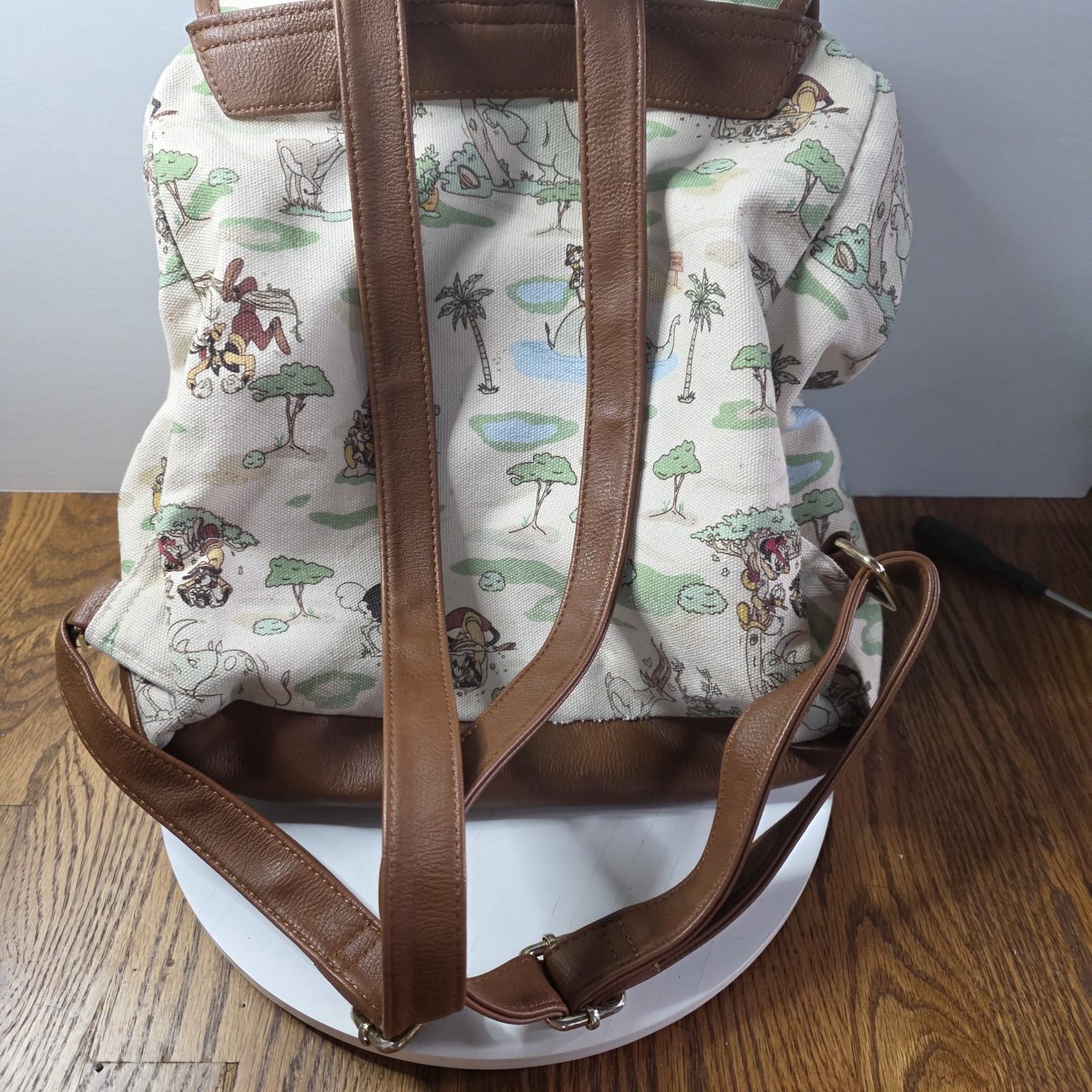 Loungefly Disney Mickey Mouse Minnie Goofy Safari Backpack Rucksack Canvas Bag