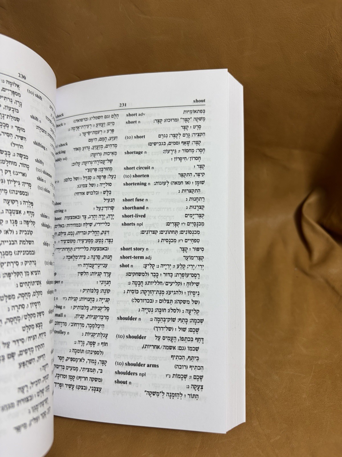 English-Hebrew Hebrew-English Dictionary