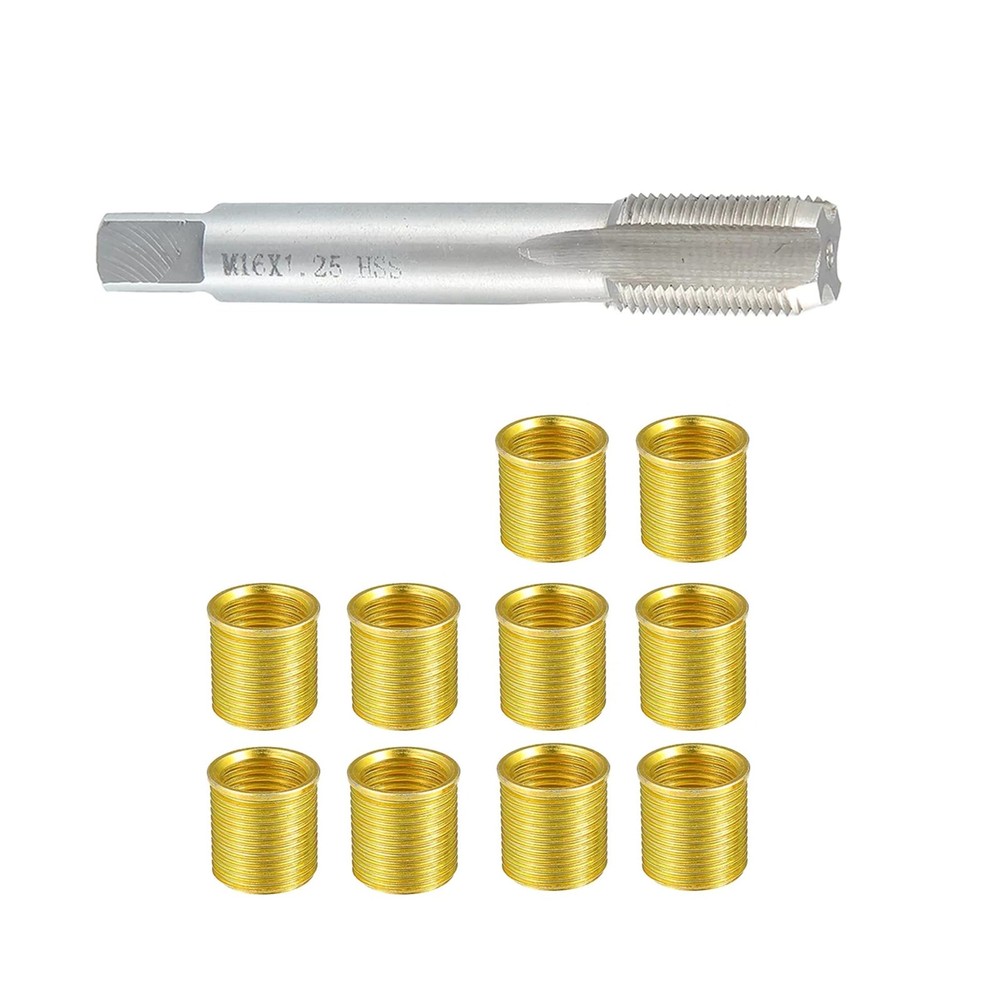 1Set Spark Plug Thread Repair Tool Accessories with M14x1.25Thread Inserts