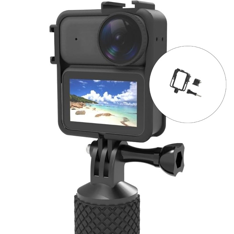 Camera Extension Holder Multiple Placement for Action Cameras Protective Frame
