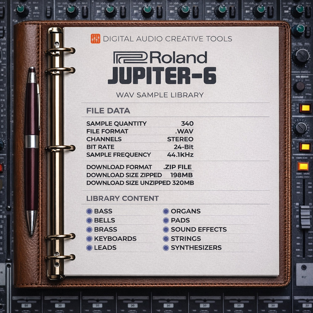 Roland Jupiter-6 Synthesizer Sample Library