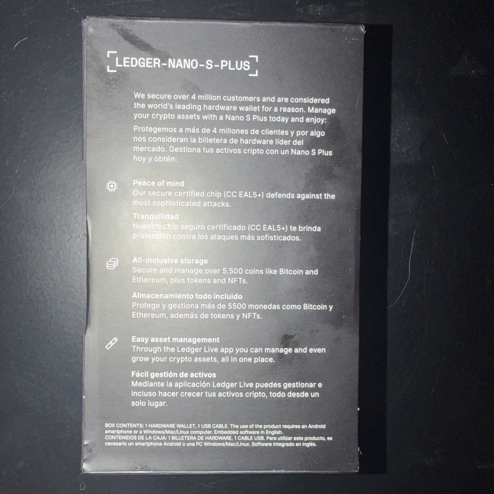 Ledger - Nano S Plus Crypto Hardware Wallet Type C Input