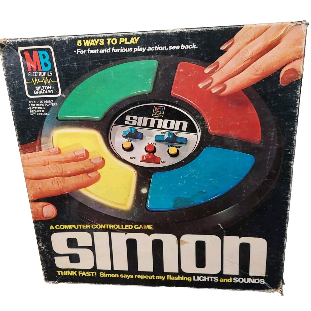 Original 1978 Simon Electronic Game With Box Milton Bradley Complete Working