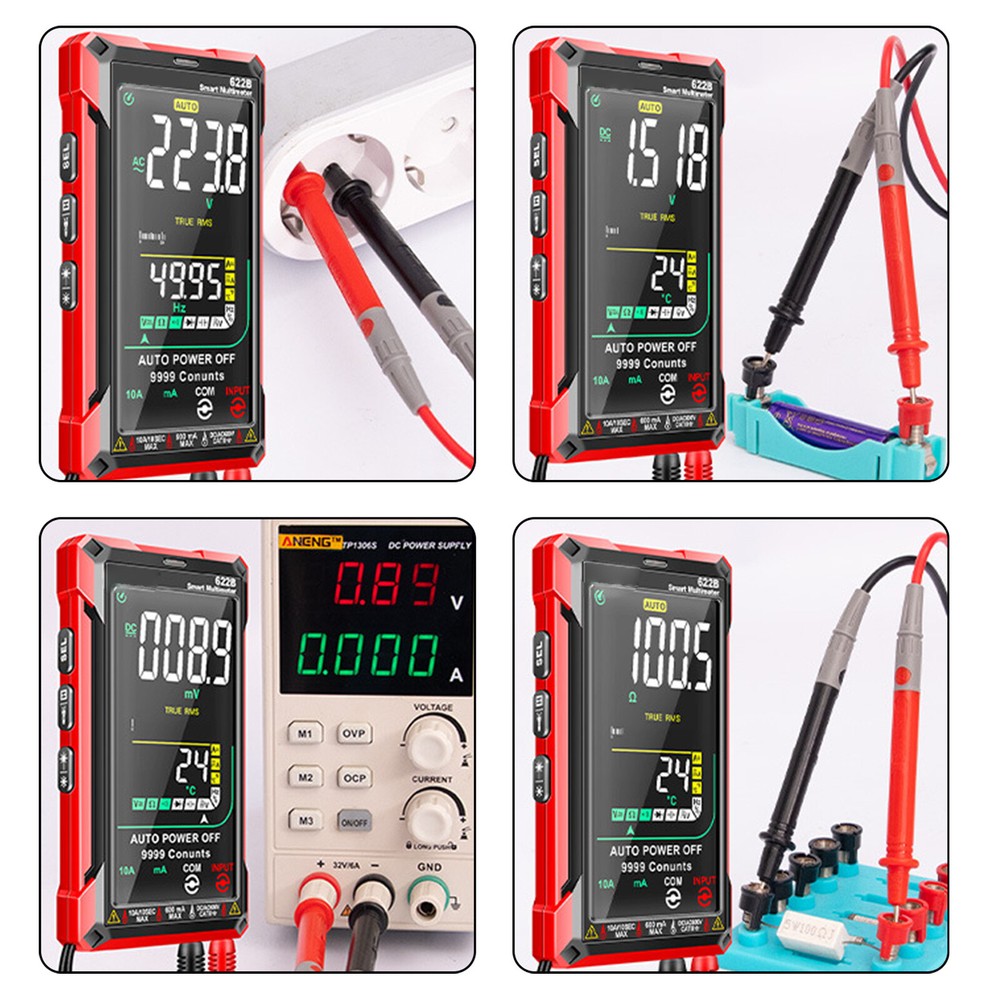 ANENG 622B Digital Touch Multimeter Auto Range True RMS AC DC Volt Current Meter