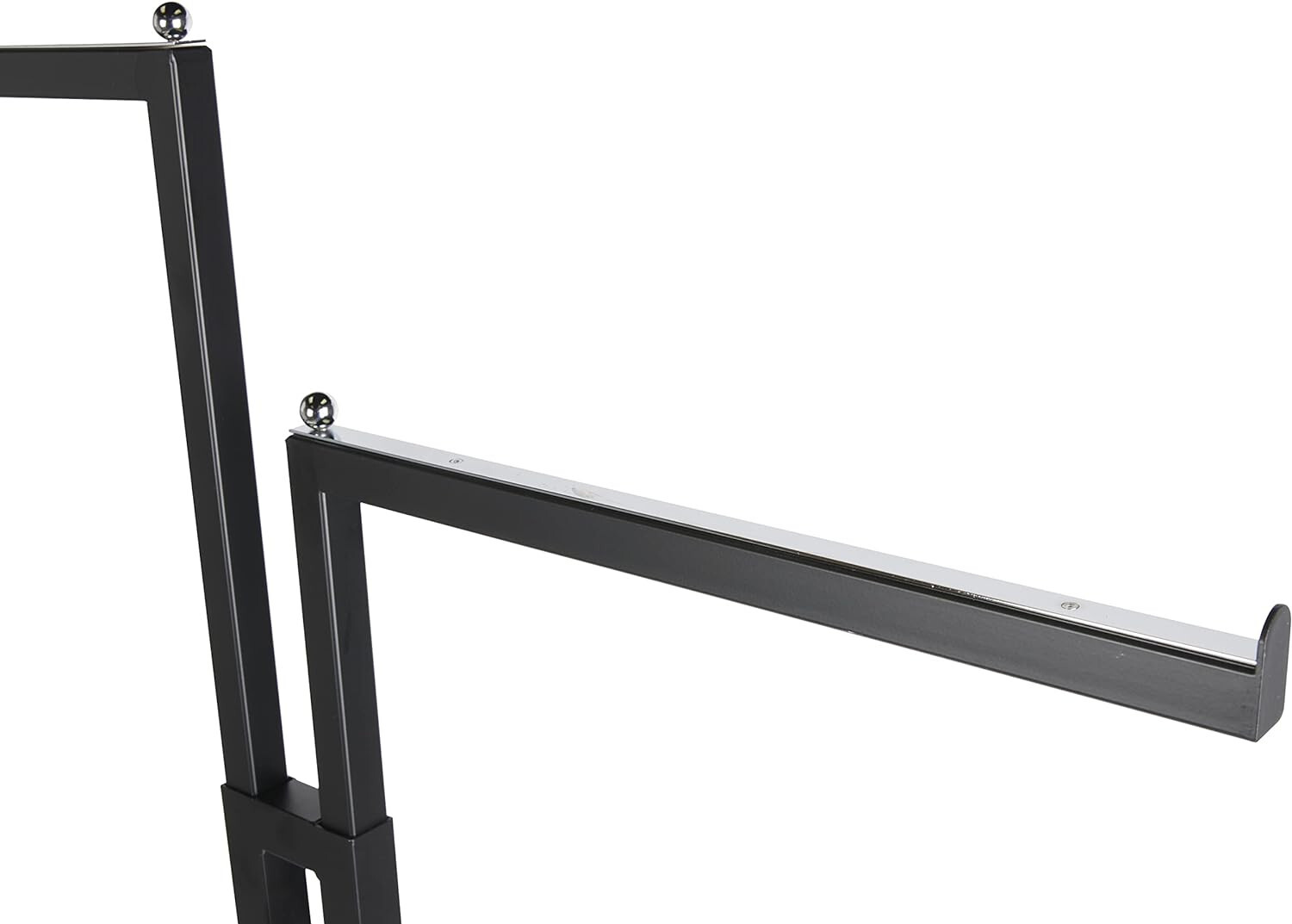 Clothes Rack Two Way 2 Straight Arms Clothing Retail Display Black 72" Metal